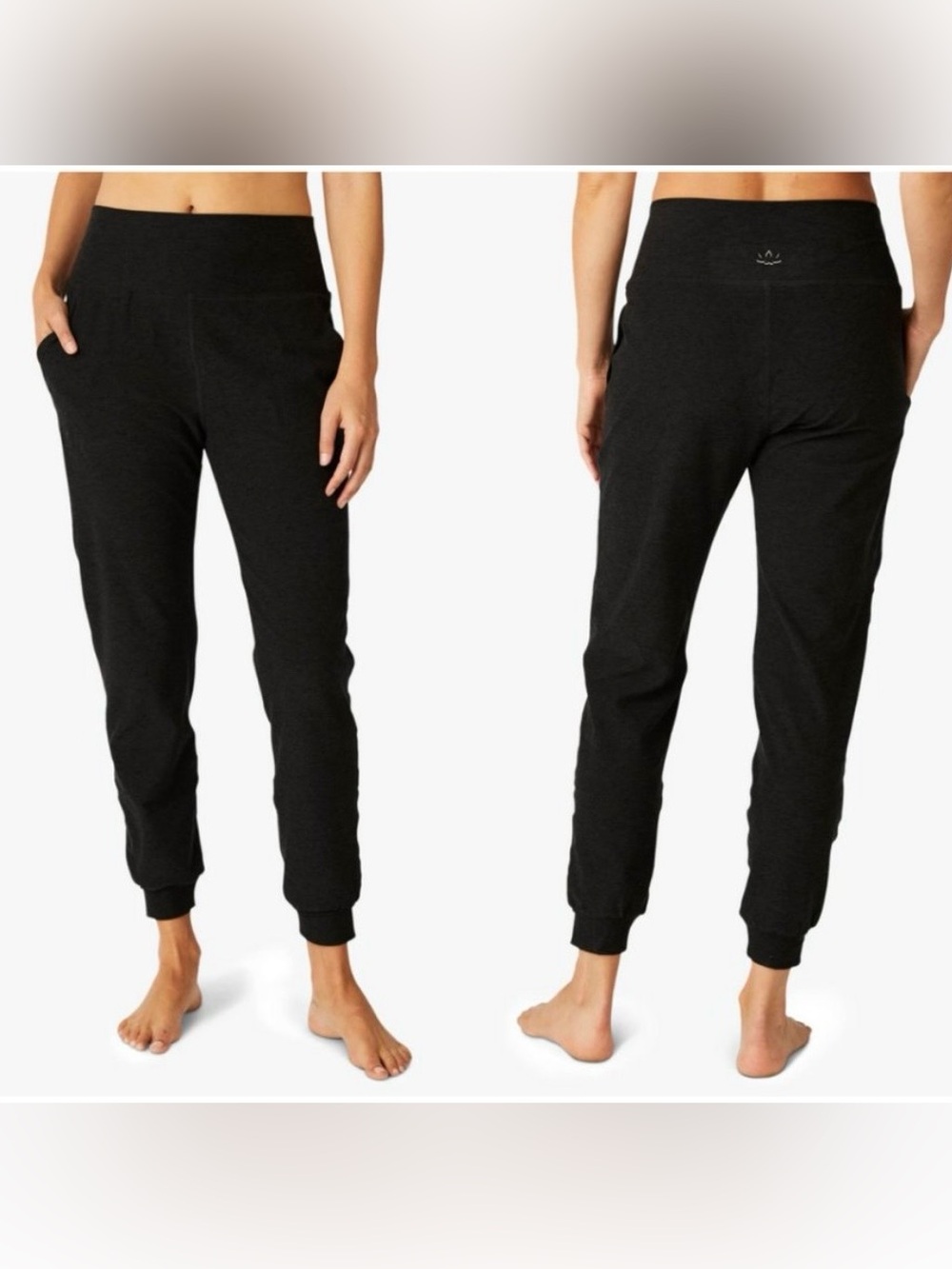 Beyond yoga midweight spacedye midi jogger darkest night